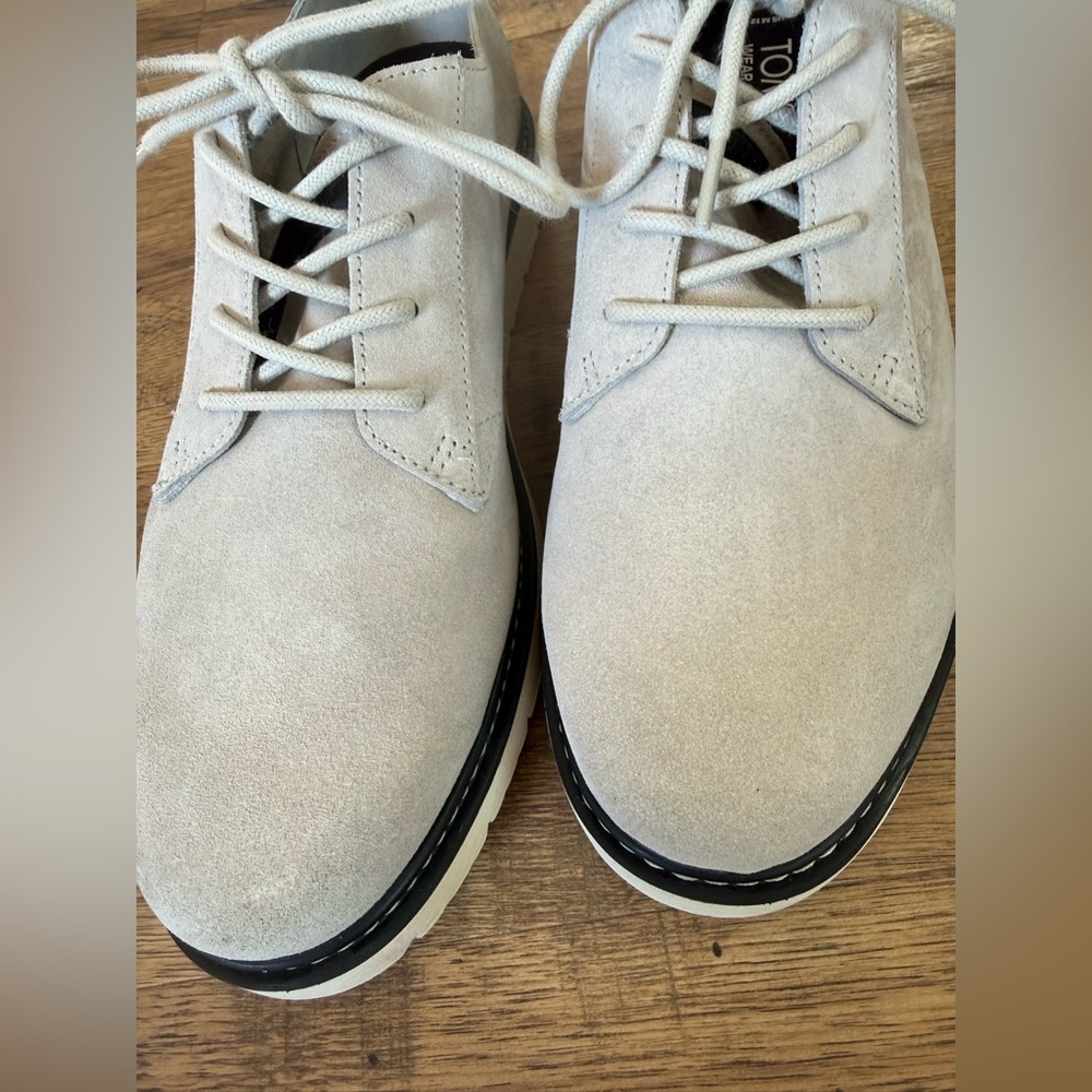 TOMS Wear Good Men's Light Gray Suede Shoes zs 12 - Picture 4 of 8
